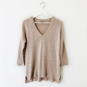 Lucky Brand Tan Confetti Chevron Pattern Sweater S